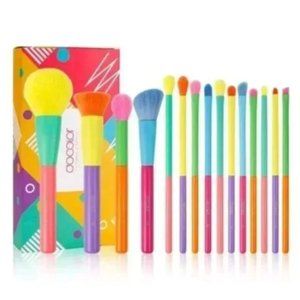 15Pcs Docolor Rainbow Colourful Makeup Brushes Set